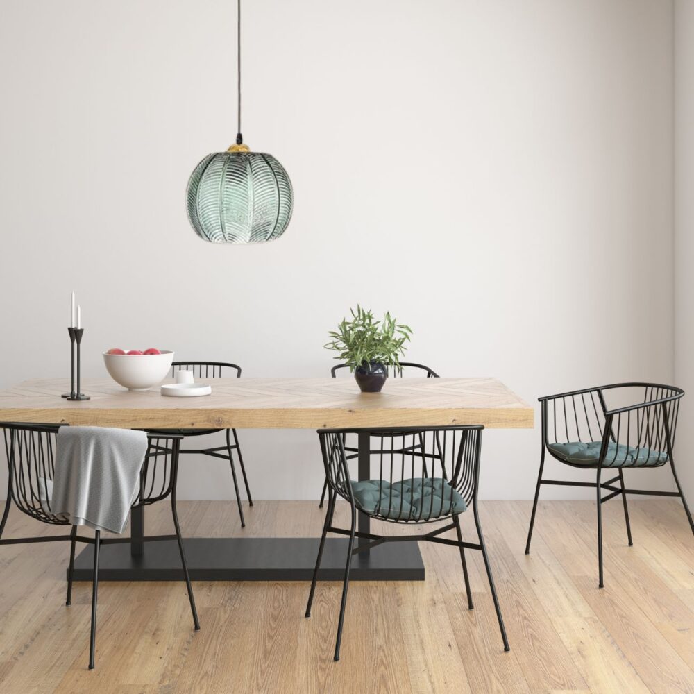 Suspension jungle en verre au design nordique - vue de côté