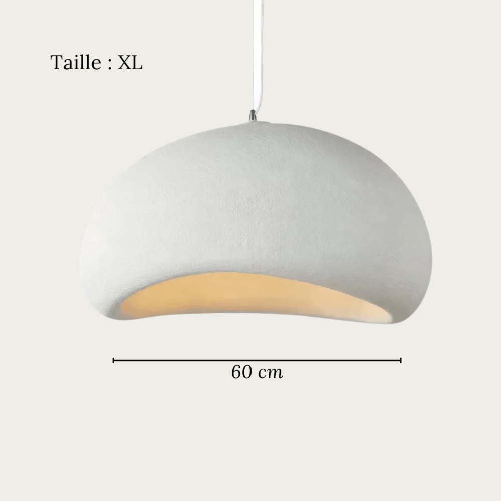 Lustre suspendu style japonais Wabi-Sabi minimaliste - vue rapprochée