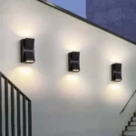 Applique murale minimaliste LED pour décoration extérieure - vue de côté