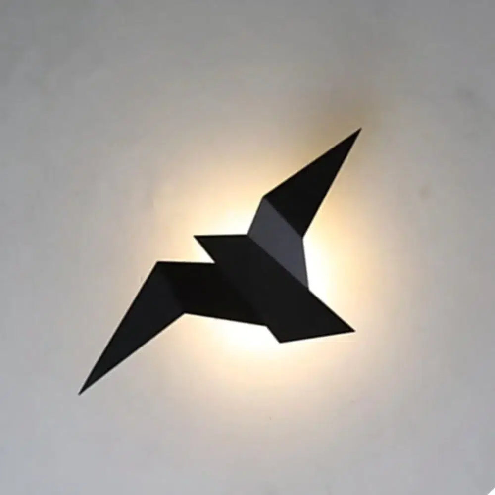 Applique murale LED en forme d'oiseau volant effet origami