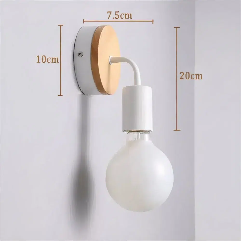 Applique murale blanche en fer forgé moderne minimaliste