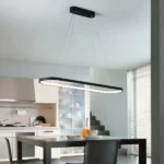 Suspension LED contemporaine ovale - ambiance éteinte