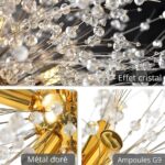 Lustre chambre moderne forme pissenlit - vue de face
