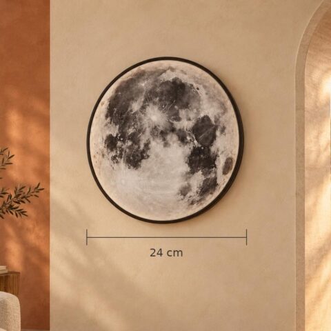 Applique murale intérieure ronde lunaire LED moderne