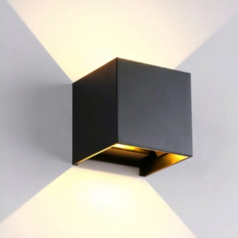 Applique Murale Led noire intérieur et extérieur