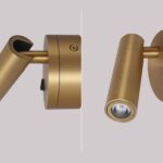 Applique murale lumière orientable en laiton - vue d'ensemble
