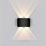 Applique murale noire classique à led - vue d'ensemble