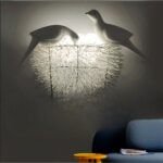 Applique murale originale en forme de nid d'oiseau - vue de face