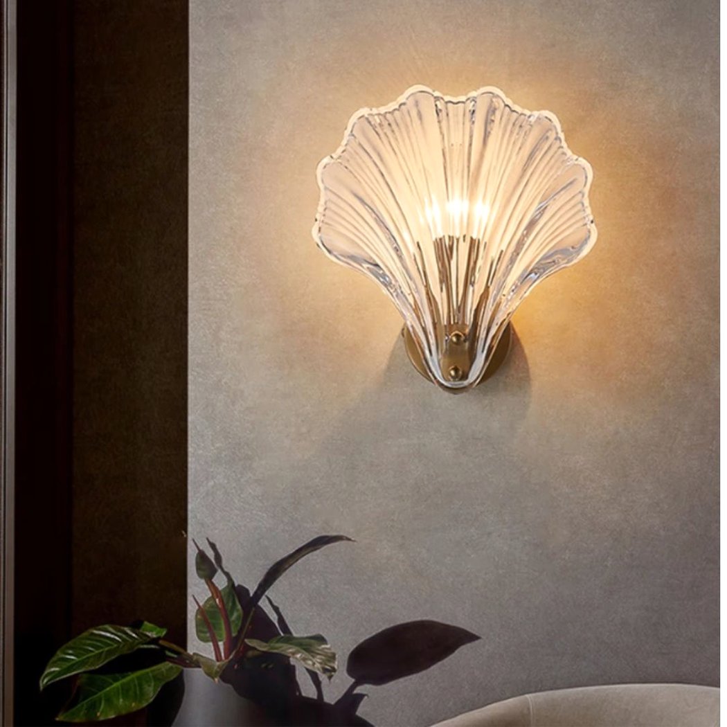 Applique murale vintage en forme de coquillage • Luminaires Tendance