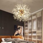 Lustre chambre moderne forme pissenlit - vue de côté
