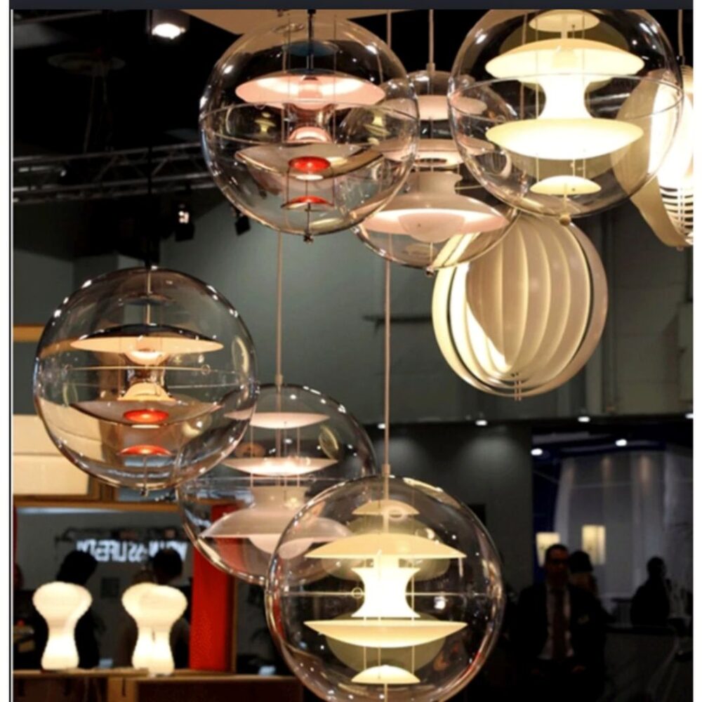 Suspension globe LED design créatif danois - vue de face