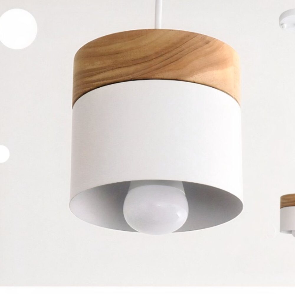 Suspension scandinave en bois - vue de côté