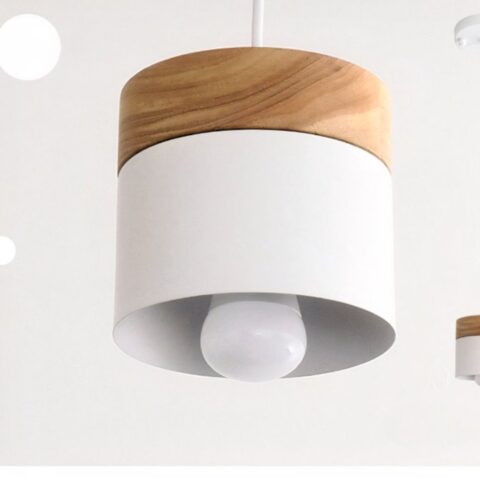 Suspension scandinave en bois - vue de côté