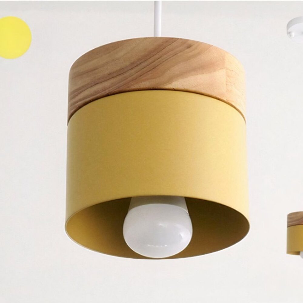 Suspension scandinave en bois - vue de face