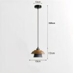 Suspension scandinave bois design épuré - ambiance allumée