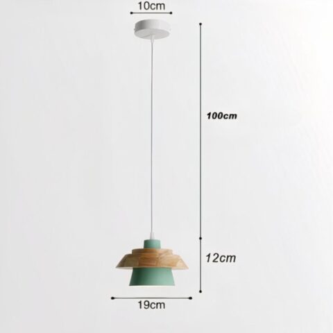 Suspension scandinave bois design épuré - vue rapprochée