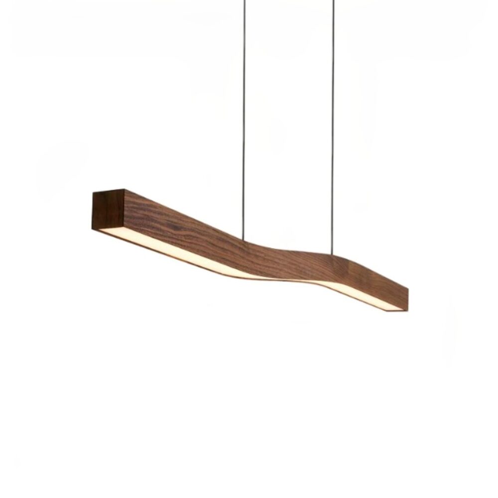Suspension scandinave bois horizontale longue - détail