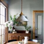 Suspension vintage en fer de style industriel - zoom matière