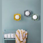 Applique murale scandinave boule lumineuse - ambiance éteinte