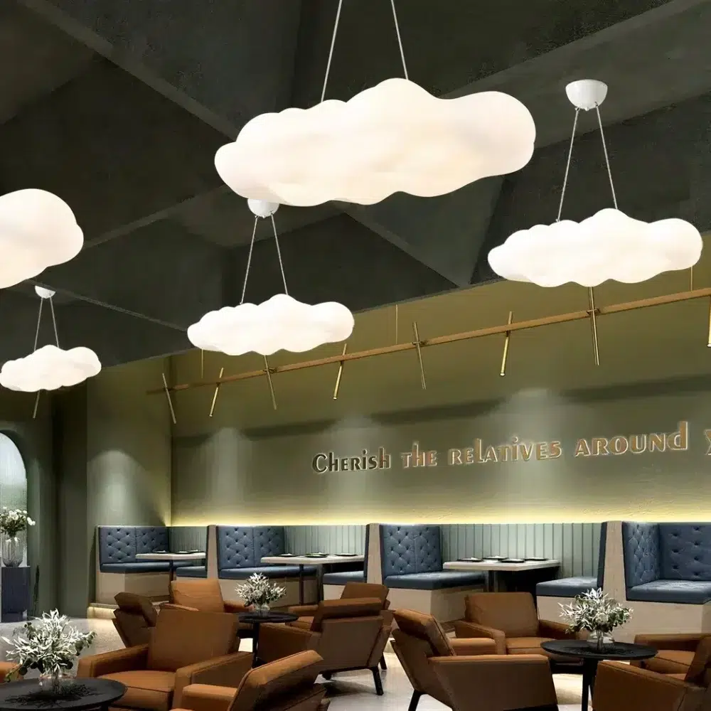 Suspension nuage acrylique design moderne