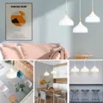 Suspension abat jour design nordique moderne - vue de face