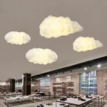 Suspension nuage blanc pour chambre d'enfant - ambiance éteinte