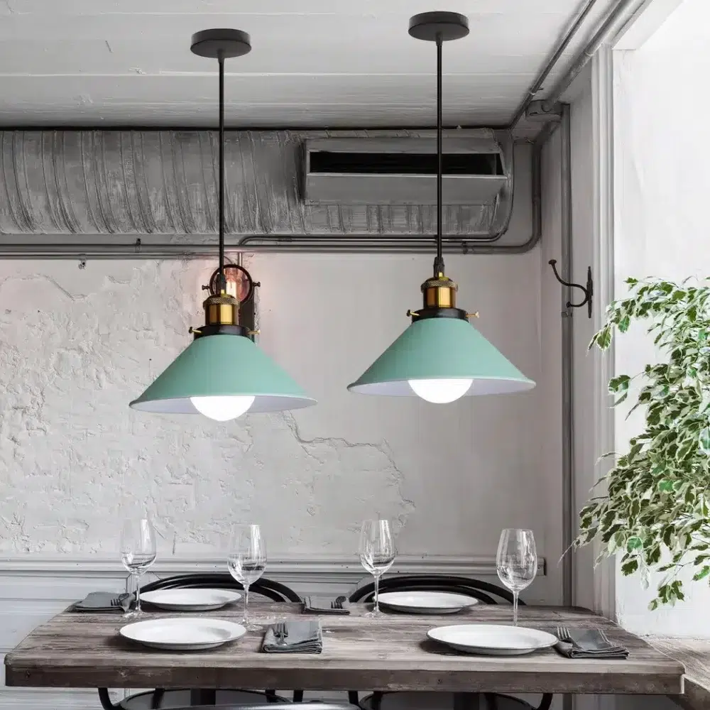 Suspension abat jour design rétro moderne