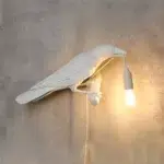 Applique murale en résine en forme de corbeau - vue de face