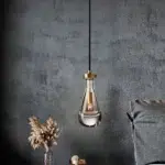 Suspension goutte d'eau en cristal luxueuse - vue de face