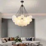 Suspension grappe en verre élégante