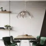 Suspension feuille finition brillante - vue de côté
