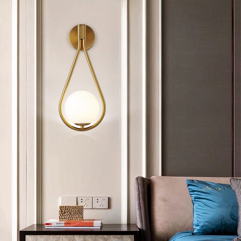 Applique murale LED en métal au design nordique moderne