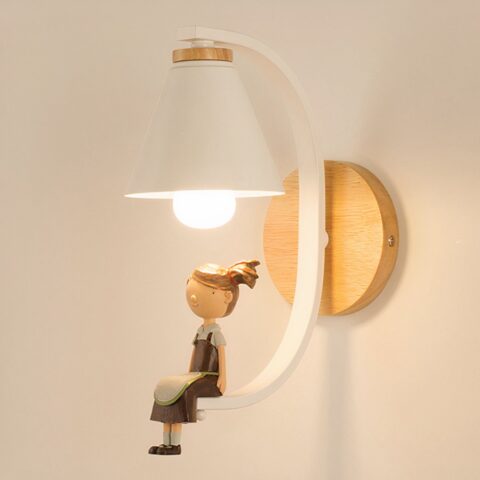 Applique murale enfant de style nordique et moderne sur fond beige