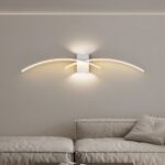 Applique murale intérieure LED au design arc de cercle minimaliste et moderne - vue de face