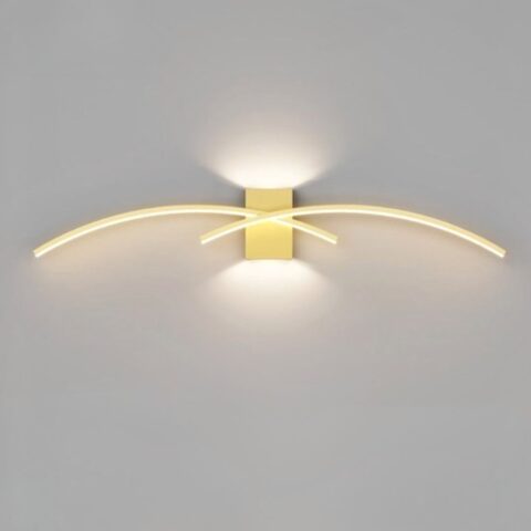Applique murale intérieure LED au design arc de cercle minimaliste et moderne