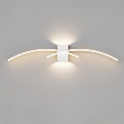 Applique murale intérieure LED au design arc de cercle minimaliste et moderne