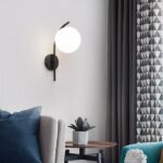 Applique murale moderne en forme de boule de verre