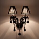 Applique murale noire au style baroque