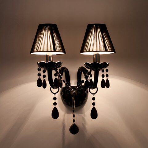 Applique murale noire au style baroque