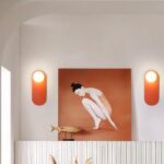 Applique murale orange design - vue de face