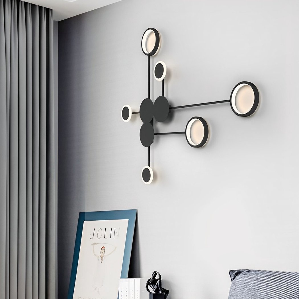 Applique murale salon nordique moderne à LED minimaliste à 6 lampes •  Luminaires Tendance