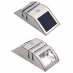 Applique murale solaire LED en acier inoxydable avec détecteur de mouvement