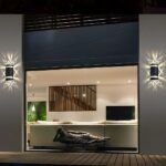 Applique murale solaire LED imperméable de grande taille - vue de côté