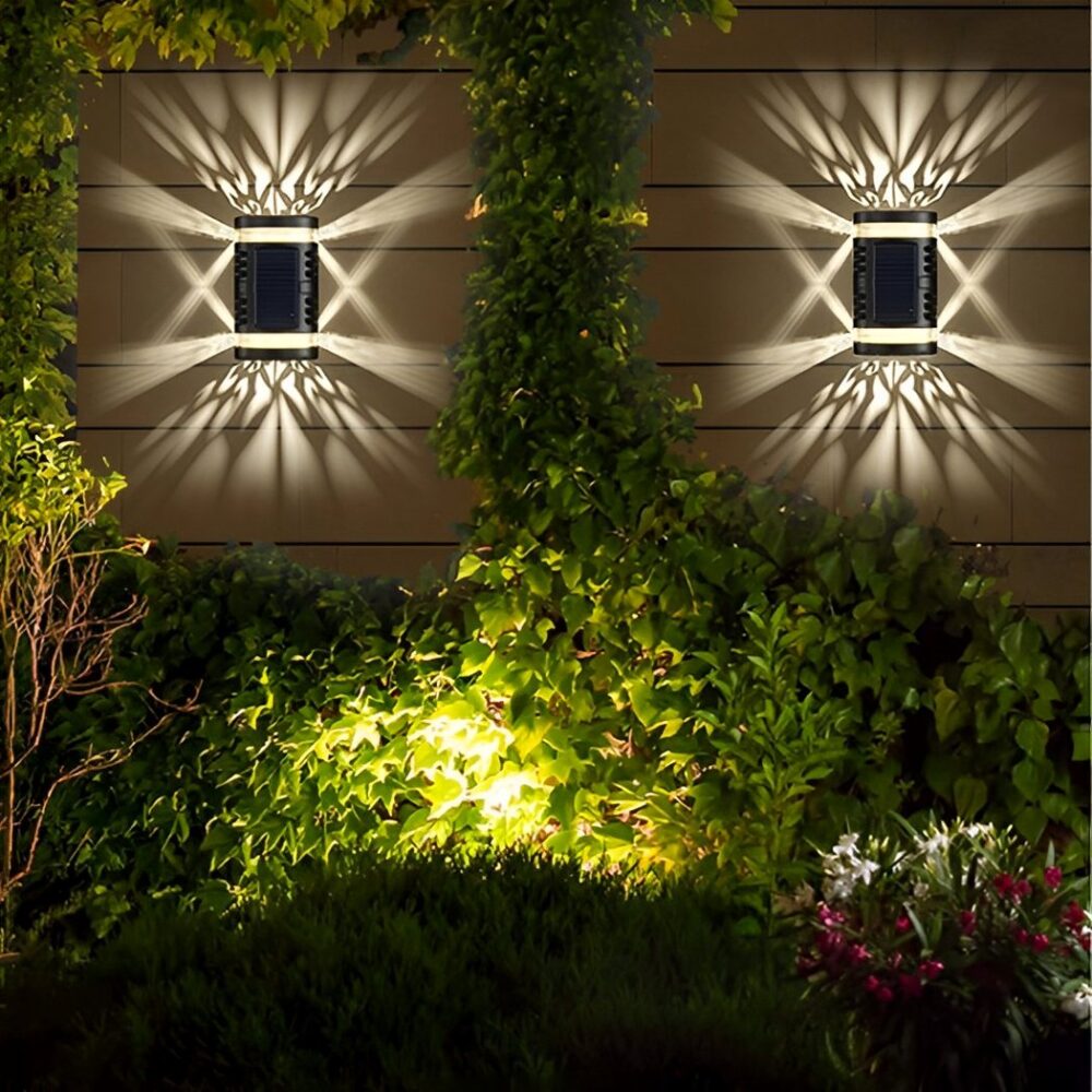 Applique murale solaire LED imperméable de grande taille - vue de face