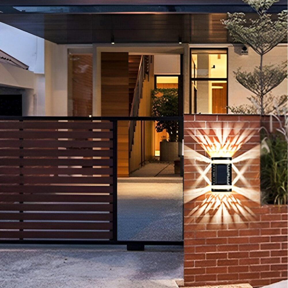 Applique murale solaire LED imperméable de grande taille - vue d'ensemble