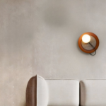 Applique murale terracotta et ronde