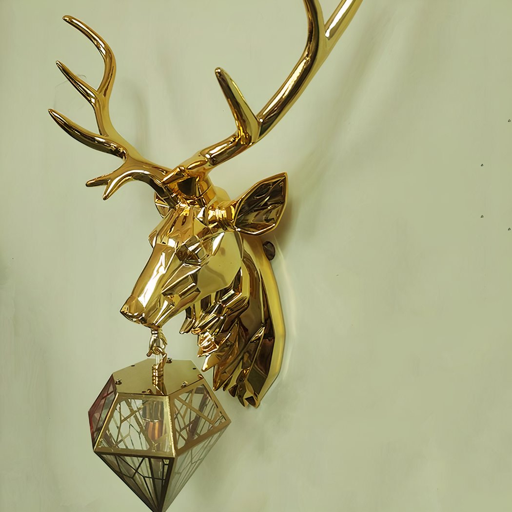 Décoration De Noël En Forme De Cerf Doré