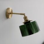 Applique murale verte nordique en verre - vue de côté