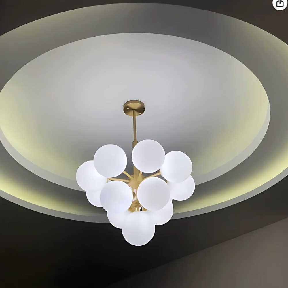 Suspension grappe design moderne blanc • Luminaires Tendance