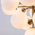 Suspension grappe design moderne blanc - vue d'ensemble
